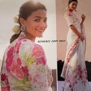 Saree +stitched blouse (Please like only if interested to buy)